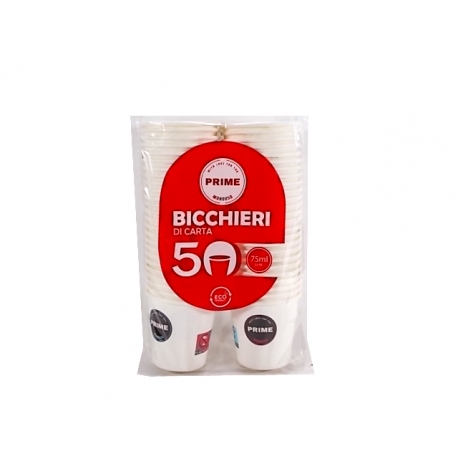 PRIME BICCHIERI CAFFE' CARTABIANCO 75 ML-50 PZ.