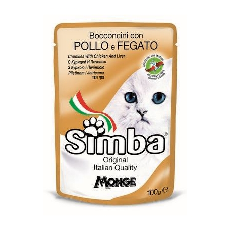 SIMBACAT BUSTE POLLO E FEGATO GR.100