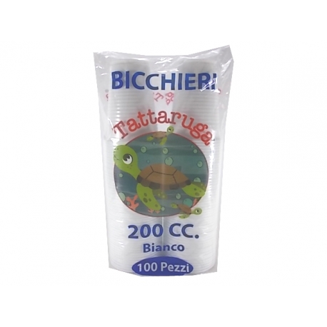 TATTARUGA BICCHIERI 200 CC.100 PZ.