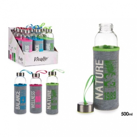 BOTTIGLIA NEOPRENE CRISTAL 6,5x6,5x22  500 ML.