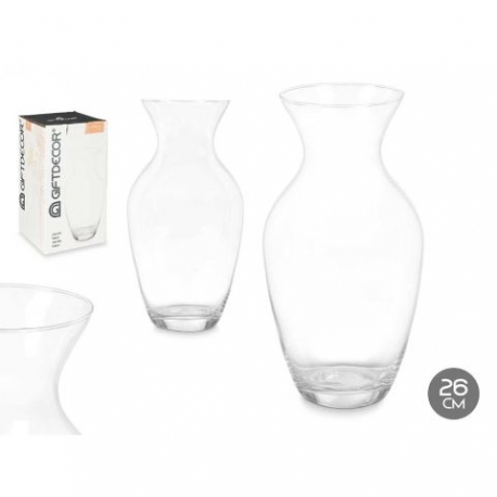 VASO FIORI VETRO COLLO STRETTO26 CM.