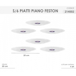 PIATTI PIANO FESTON 23CM 6 PZ.