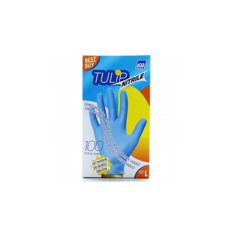 TULIP GUANTO NITRILE BLU GRANDE 100PZ
