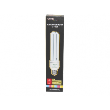 LAMPADINA 2 TUBI 18W E 27 RISP.